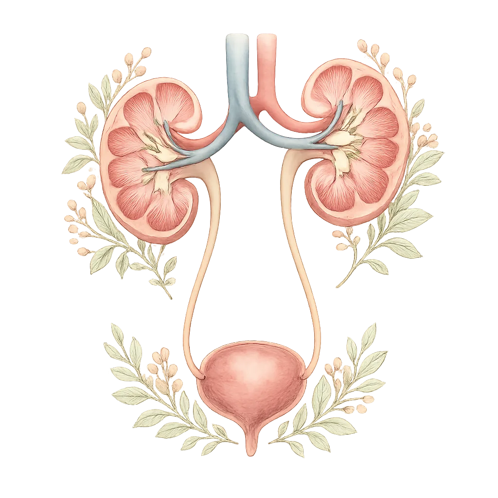Renal & urinary ultrasound illustration